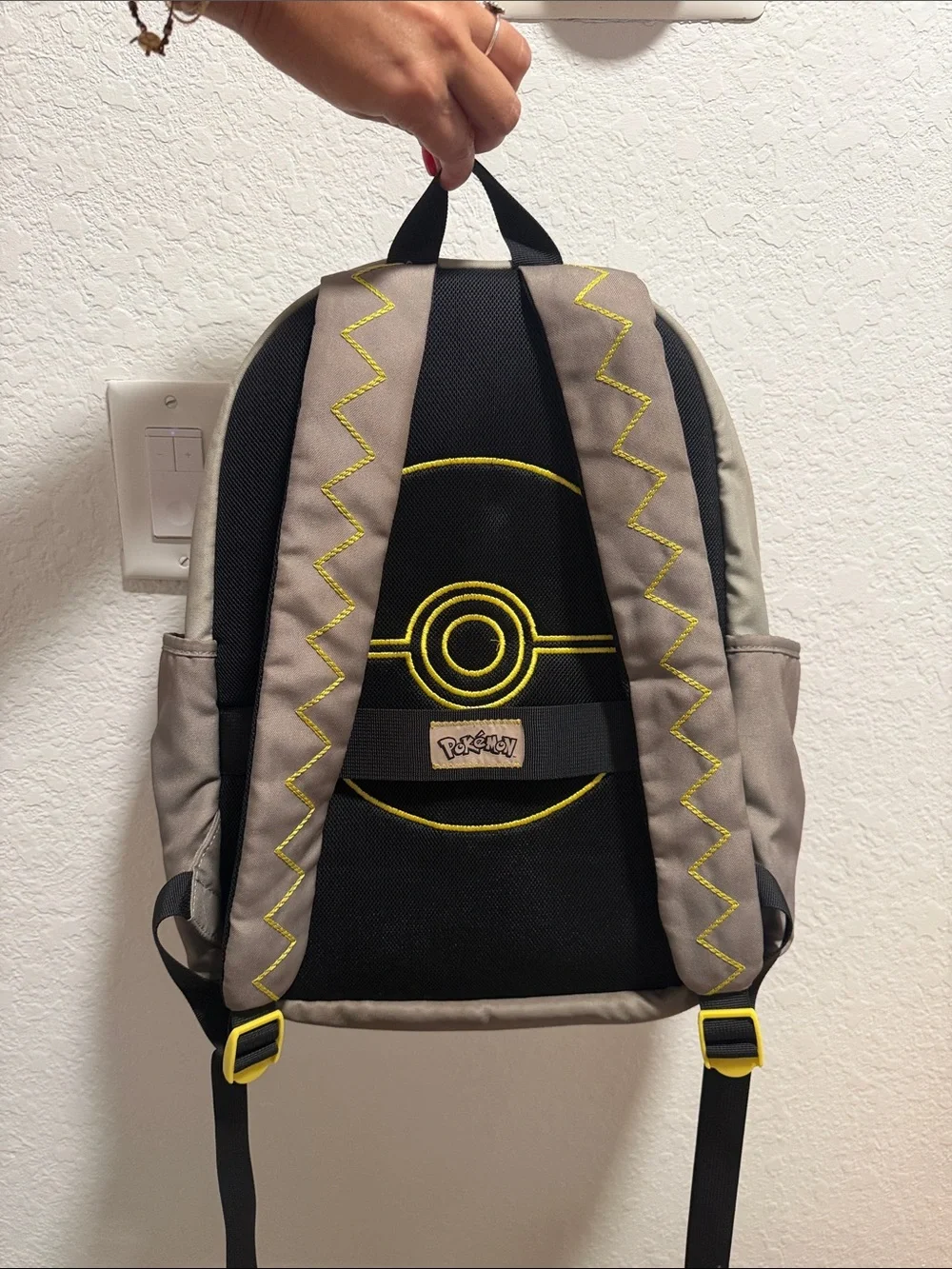 Zara Kids Pikachu Backpack in Gray and Yellow